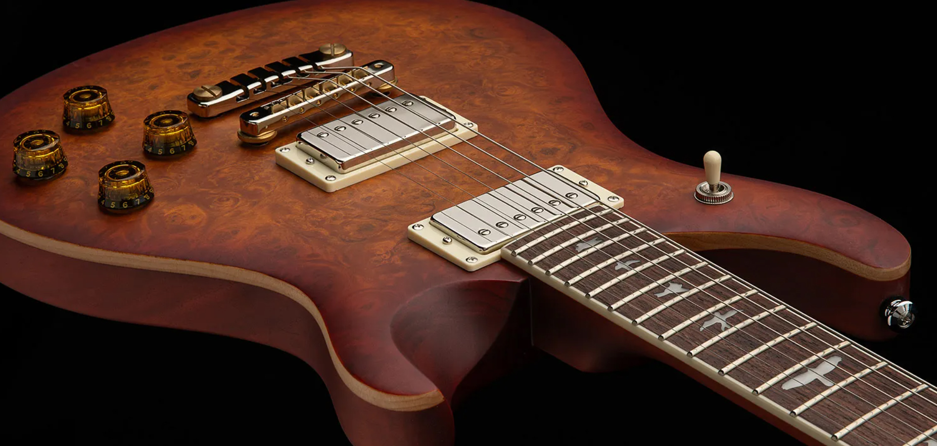 Prs Mccarty 594 Laurel Burl Se Exotic Veneer Trem 2h Rw - Vintage Sunburst - Single-Cut-E-Gitarre - Variation 3