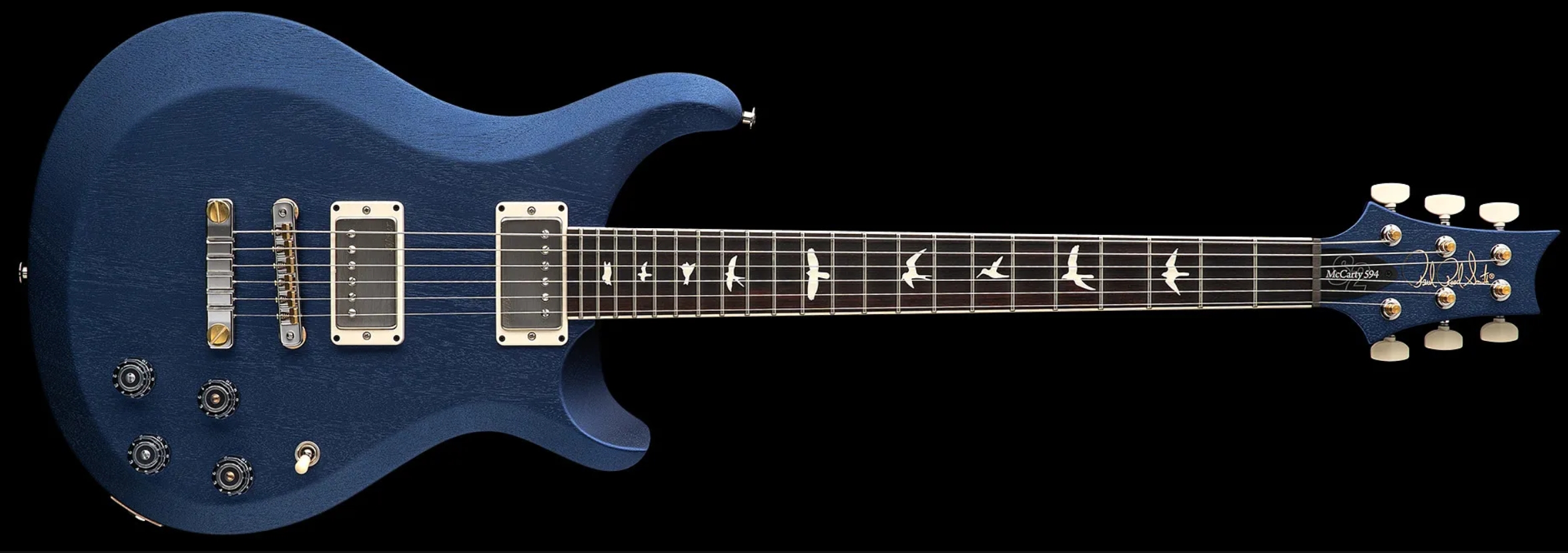 Prs Mccarty 594 Thinline S2 Usa 2h 58/15lt Ht Rw - Metallic Midnight Satin - Double Cut E-Gitarre - Variation 2