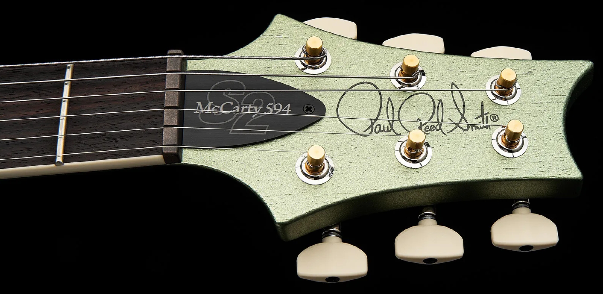 Prs Mccarty 594 Thinline S2 Usa 2h 58/15lt Ht Rw - Mavis Mint Metallic Satin - Double Cut E-Gitarre - Variation 5
