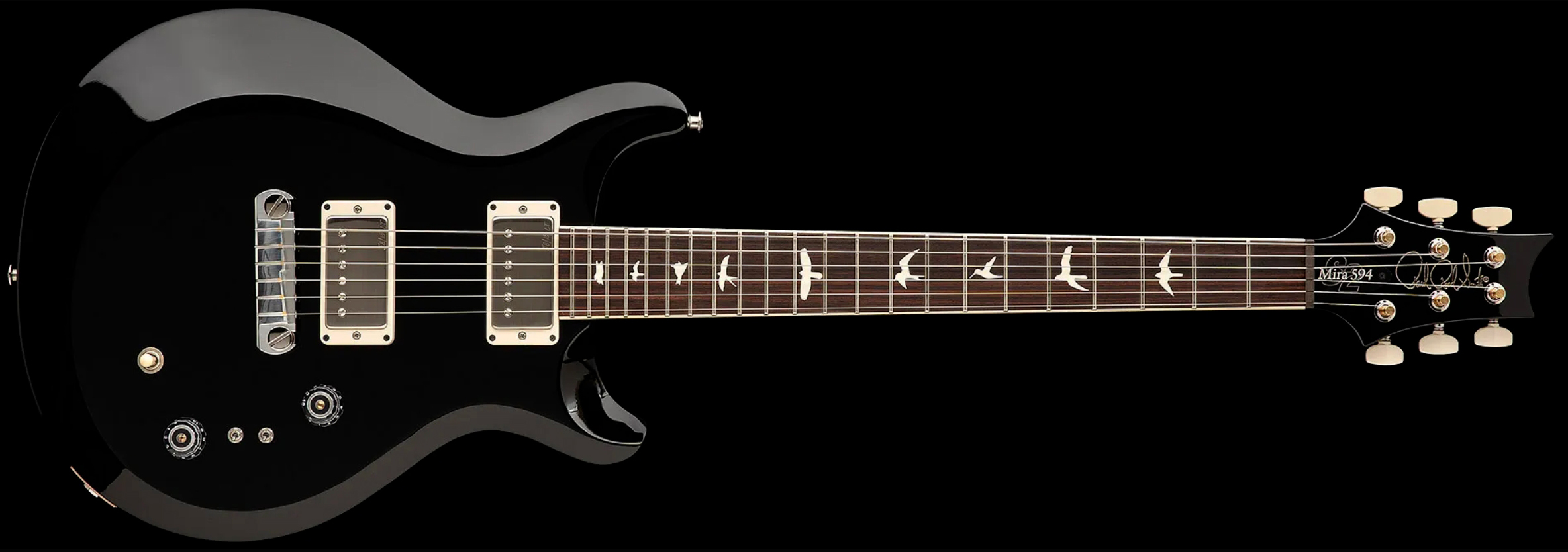 Prs Mira 594 S2 Usa 2h Ht Rw - Black - Double Cut E-Gitarre - Variation 3