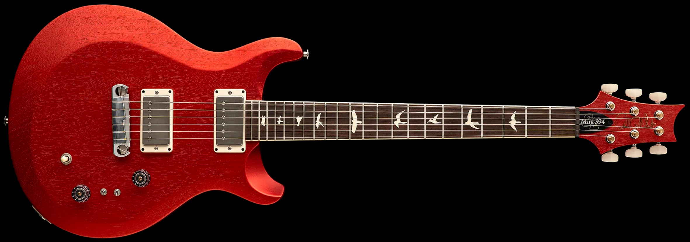 Prs Mira 594 Satin S2 Usa 2h Ht Rw - Red Apple Metallic - Double Cut E-Gitarre - Variation 2