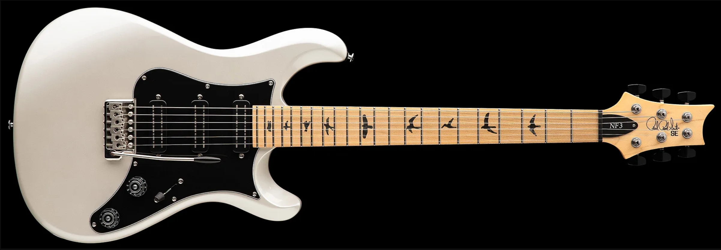 Prs Nf3 Maple Se Bolt-on 3mh Trem Mn - Pearl White - Double Cut E-Gitarre - Variation 2