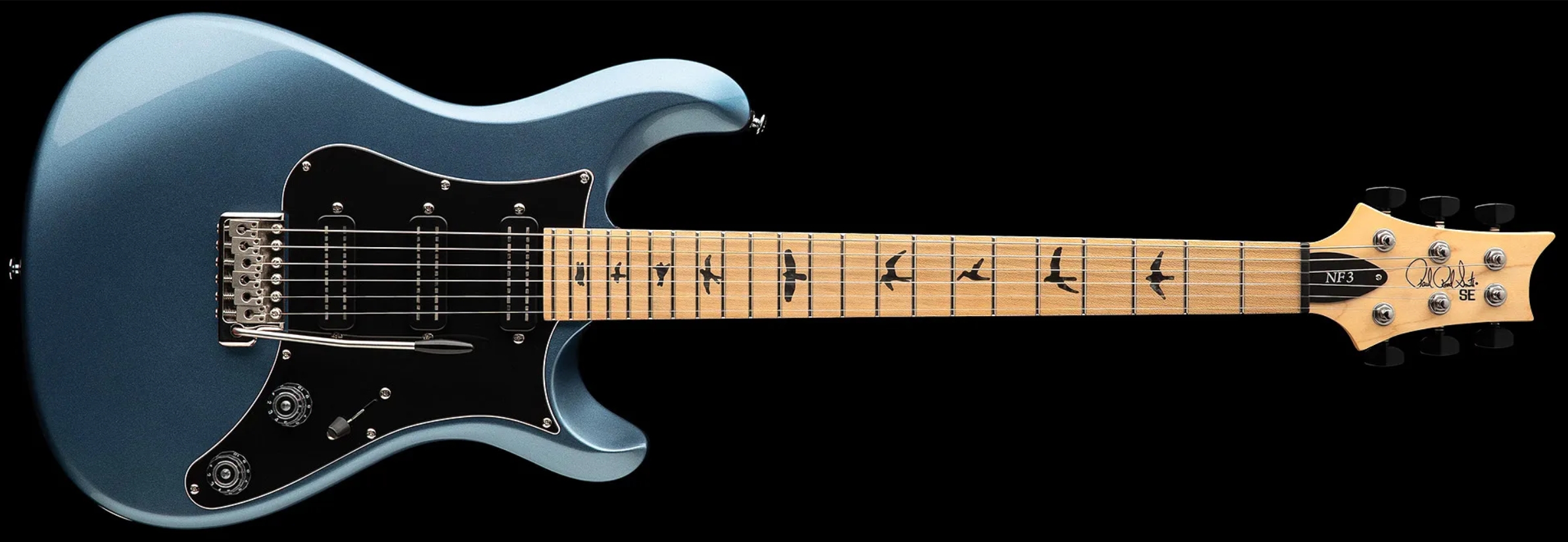 Prs Nf3 Maple Se Bolt-on 3mh Trem Mn - Ice Blue Metallic - Double Cut E-Gitarre - Variation 2