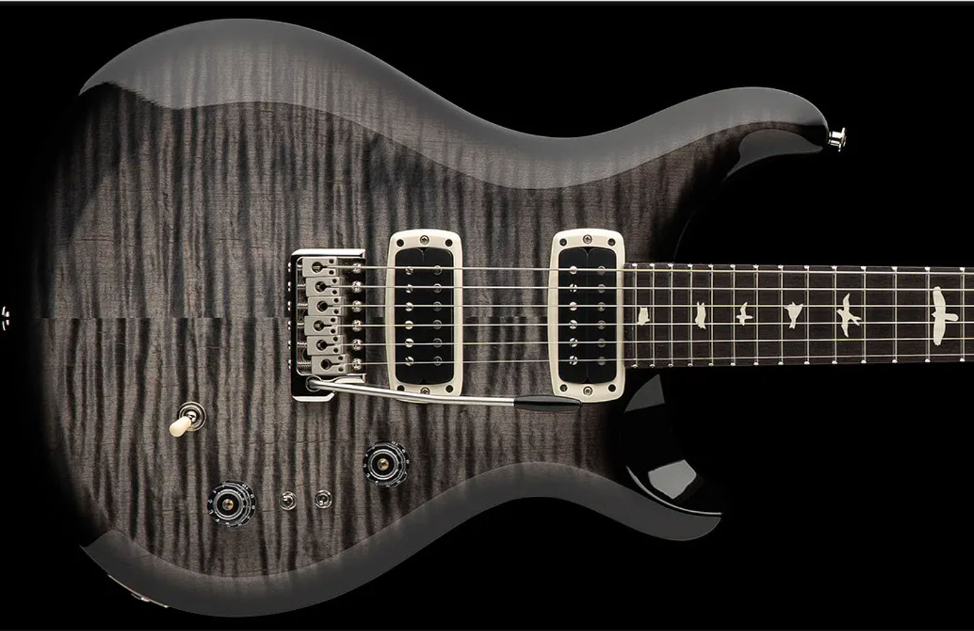 Prs S2 Custom 24-08 Usa 2h Tci Trem Rw - Faded Gray Black Burst - Double Cut E-Gitarre - Variation 1