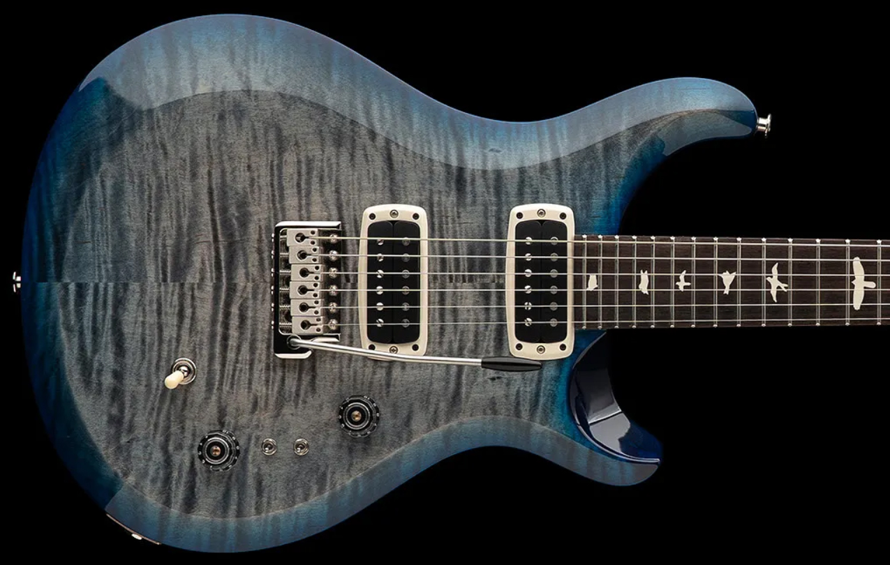Prs S2 Custom 24-08 Usa 2h Tci Trem Rw - Faded Gray Black Blue Burst - Double Cut E-Gitarre - Variation 2