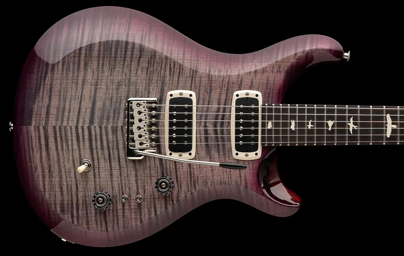 Prs S2 Custom 24-08 Usa 2h Tci Trem Rw - Faded Gray Black Purple Burst - Double Cut E-Gitarre - Variation 2