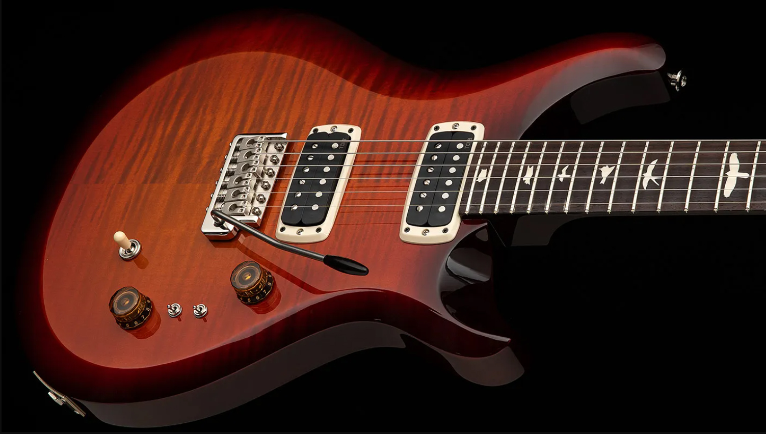 Prs S2 Custom 24-08 Usa 2h Tci Trem Rw - Dark Cherry Sunburst - Double Cut E-Gitarre - Variation 2