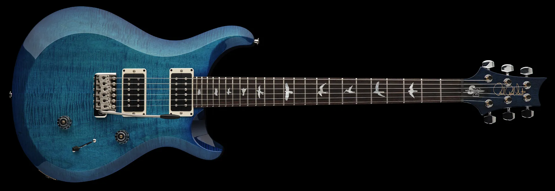 Prs S2 Custom 24 10th Ann. Ltd Usa 2023 2h Trem Rw - Lake Blue - Double Cut E-Gitarre - Variation 2