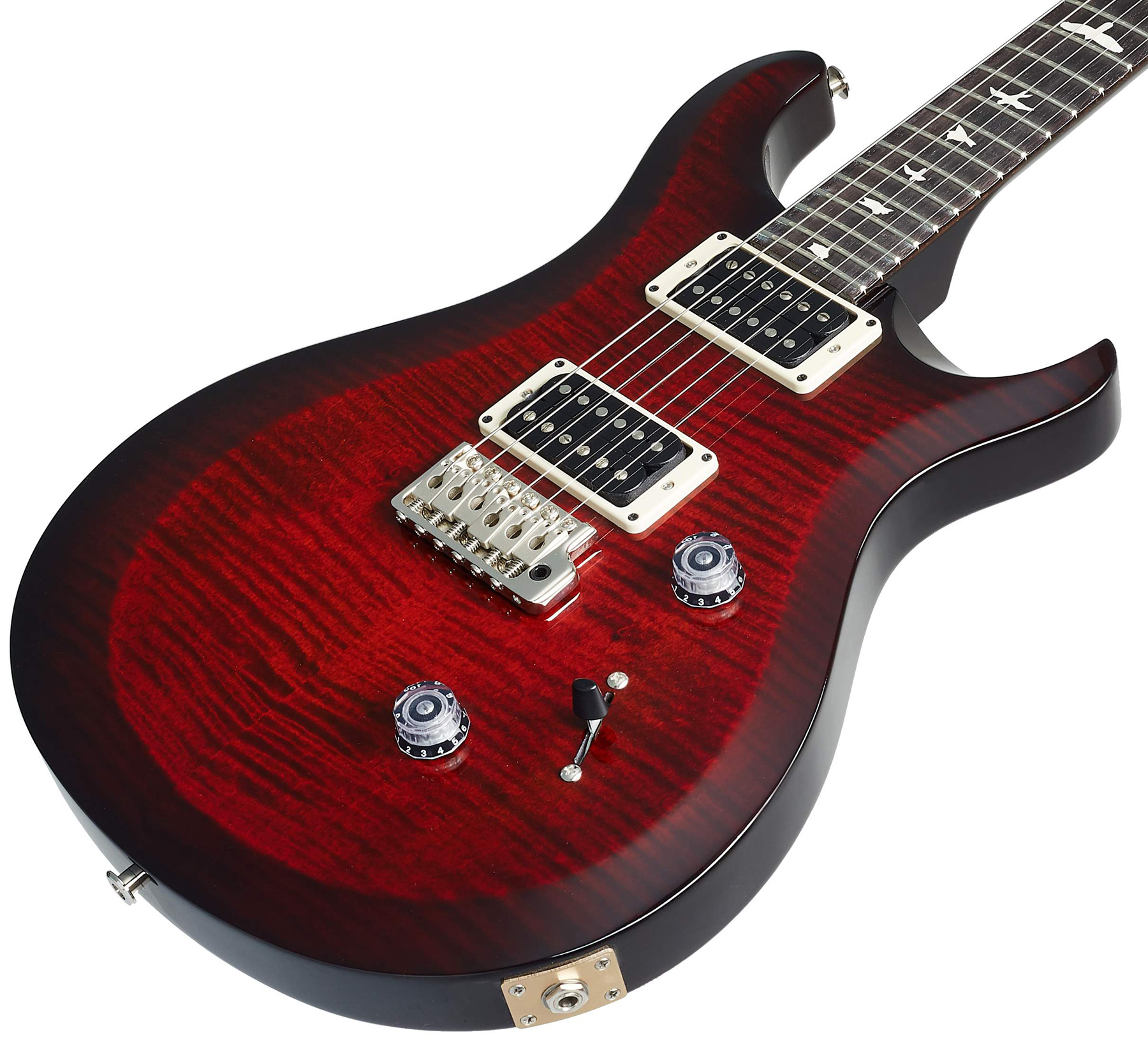 Prs S2 Custom 24 Usa Hh Trem Rw - Fire Red Burst - Double Cut E-Gitarre - Variation 2