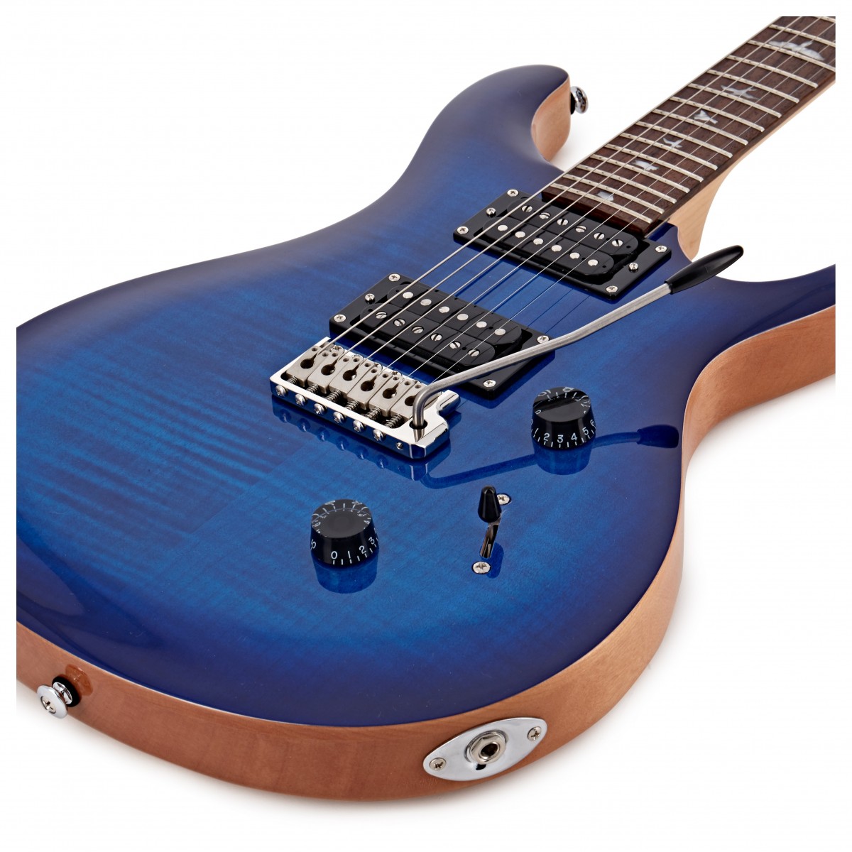 Prs Se Custom 24 2021 2h Trem Rw +housse - Faded Blue Burst - Double Cut E-Gitarre - Variation 1