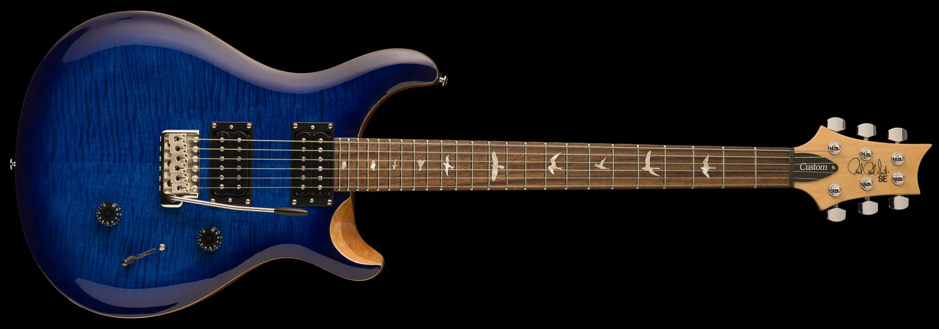 Prs Se Custom 24 Lh 2021 2h Trem Rw +housse - Faded Blue Burst - E-Gitarre für Linkshänder - Variation 1