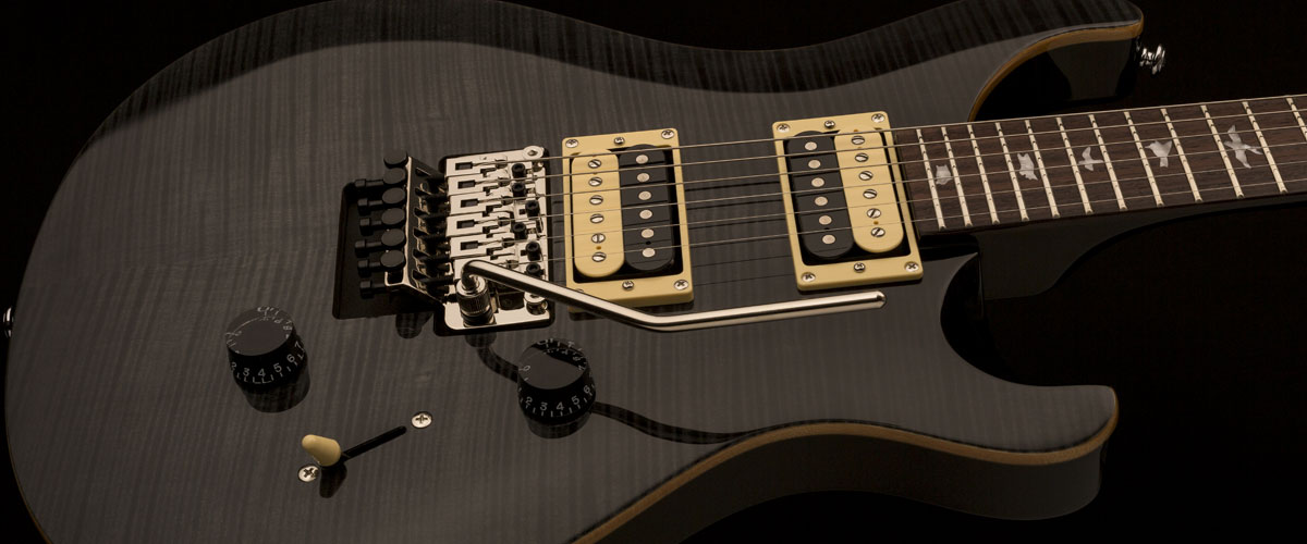 Prs Se Custom 24 Floyd 2021 Hh Fr Eb +housse - Charcoal Burst - Double Cut E-Gitarre - Variation 2