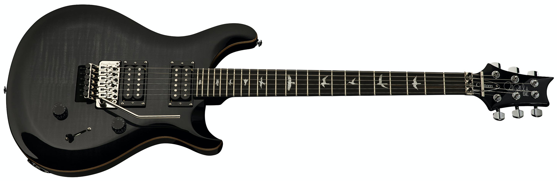 Prs Se Custom 24 Floyd 2023 2h Fr Eb - Charcoal Burst - Double Cut E-Gitarre - Variation 1