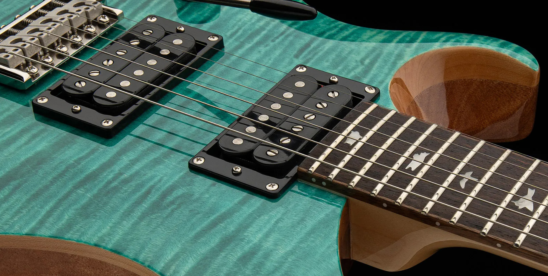 Prs Se Custom 24 Lh Gaucher 2h Trem Eb - Turquoise - Double Cut E-Gitarre - Variation 1