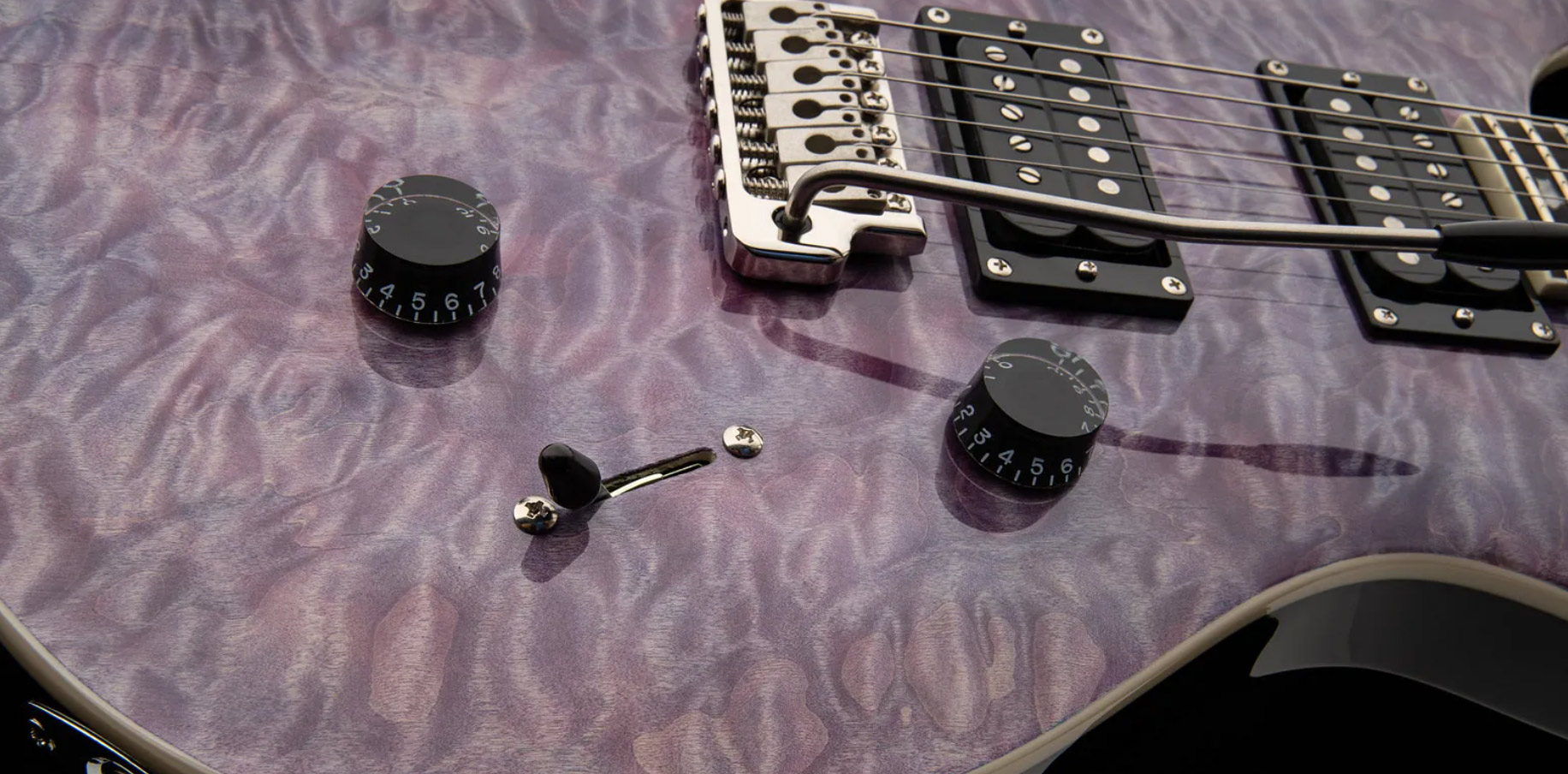 Prs Se Custom 24 Quilt 2h Trem Eb - Violet - Double Cut E-Gitarre - Variation 4
