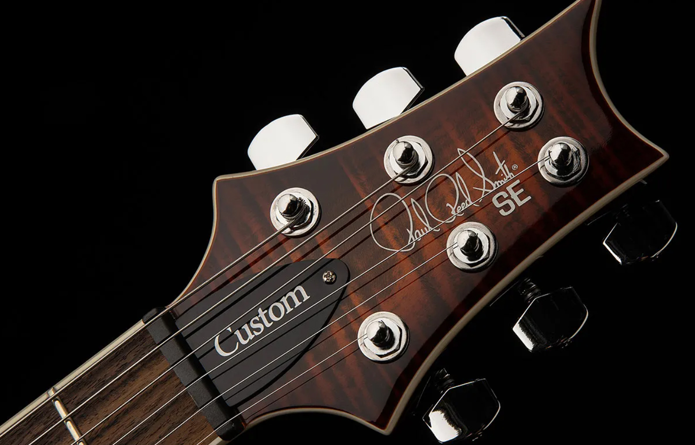 Prs Se Custom 24 Semi Hollow Piezo 2h Ht Rw - Orange Tiger Smokeburst - Semi-Hollow E-Gitarre - Variation 4