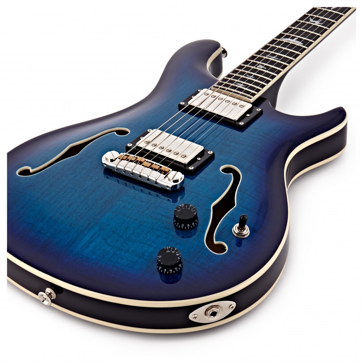 Prs Se Hollow Body Ii Hh Ht Eb - Faded Blue Burst - Semi-Hollow E-Gitarre - Variation 3