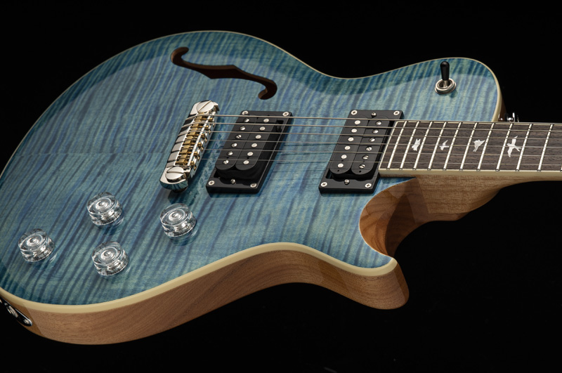 Prs Se Zach Myers 2021 Signature Hh Ht Rw +housse - Myers Blue - Semi-Hollow E-Gitarre - Variation 2