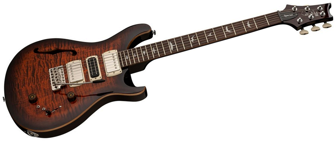 Prs Special Semi Hollow Se (wing Tuners) 2h Ht Rw - Orange Tiger Smokeburst - Semi-Hollow E-Gitarre - Variation 1