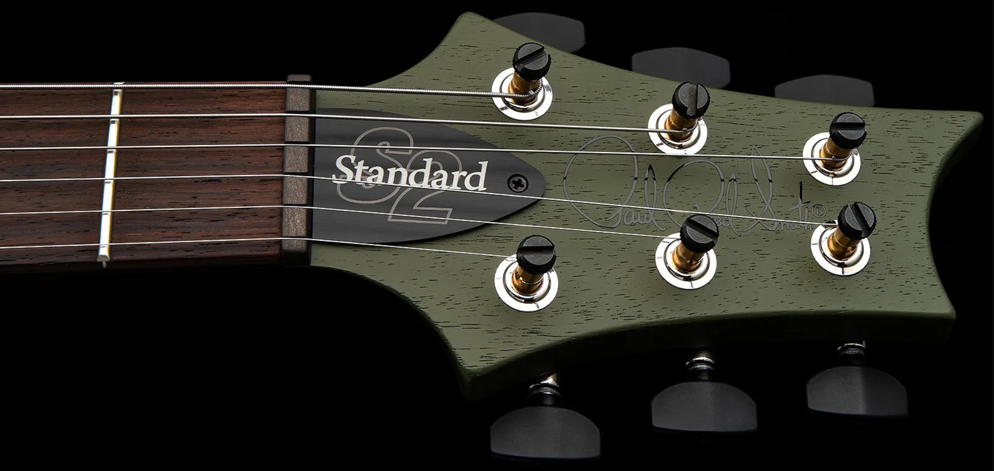 Prs Standard 22 S2 Usa 2h Trem Rw - Matcha Green Satin - Double Cut E-Gitarre - Variation 5
