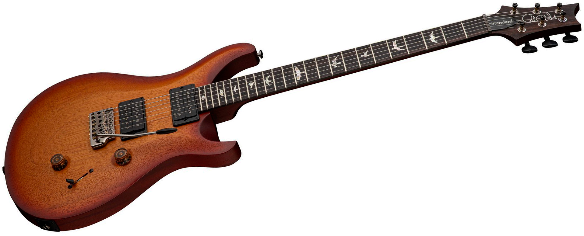 Prs Standard 24 S2 Usa 2h Dmo Trem Rw - Dark Cherry Sunburst Satin - Double Cut E-Gitarre - Variation 2
