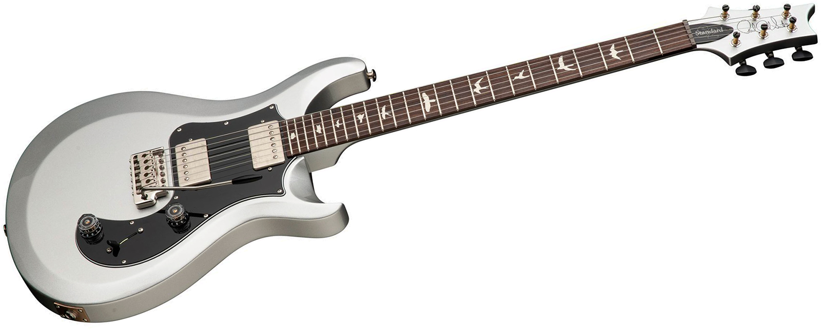 Prs Standard 24 S2 Usa 2h Trem Rw - Platinum Metallic - Double Cut E-Gitarre - Variation 2