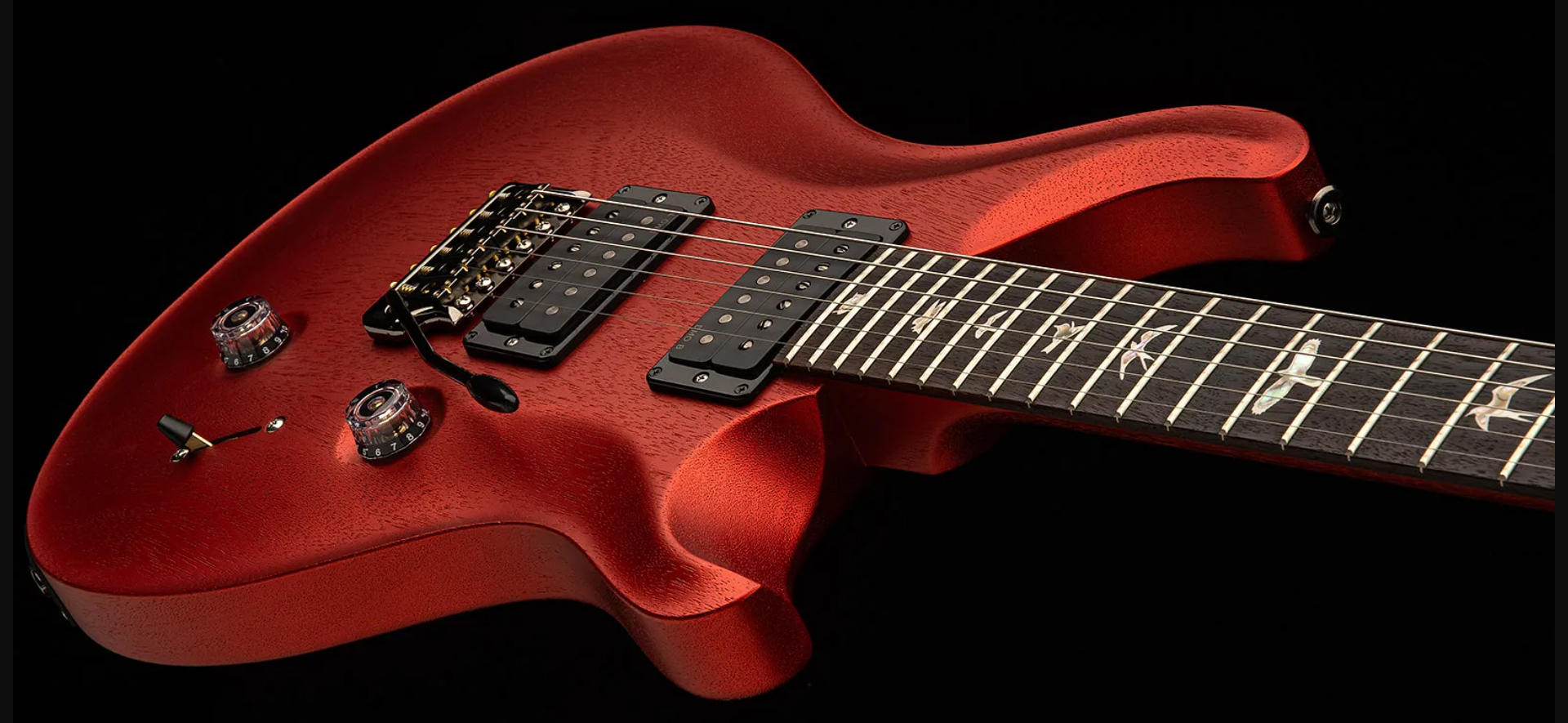 Prs Standard 24 Usa 2h Trem Rw - Satin Red Apple Metallic - Double Cut E-Gitarre - Variation 1