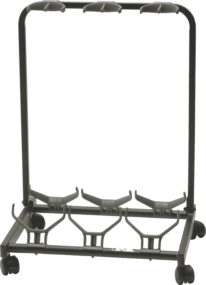 Quiklok Stand Pour 3 Guitares Avec Roulettes - Noir - Gitarrenständer - Main picture