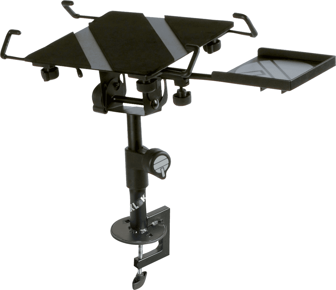 Quiklok Support Ordinateur + Tablette Souris + Clamp De Fixation - Noir - DJ Access - Main picture