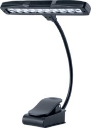10 LED lamp for music stand with clamp - black