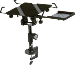 Computer support + mouse tablet + fixing clamp - black