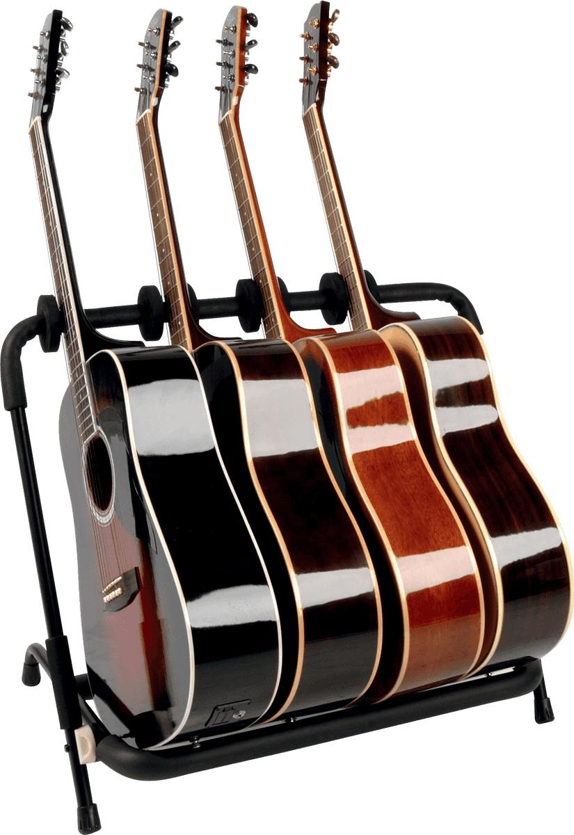 Quiklok Stand 6 Guitares Avec Séparations Réglables - Noir - Gitarrenständer - Variation 10