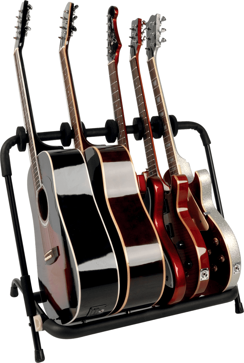 Quiklok Stand 6 Guitares Avec Séparations Réglables - Noir - Gitarrenständer - Variation 8
