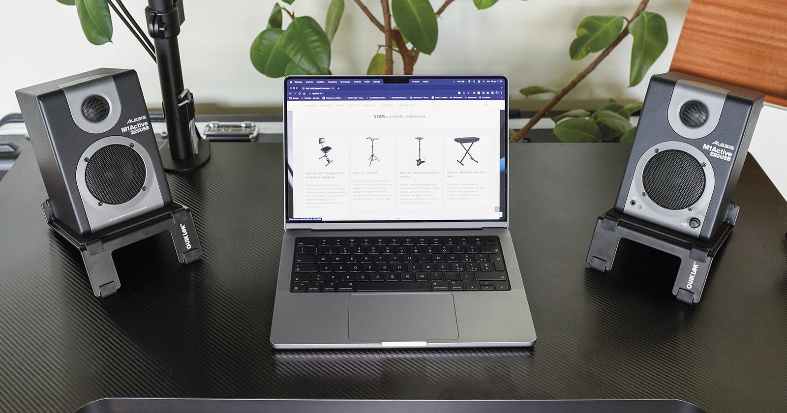 Quiklok Supports D'enceinte De Monitoring Pour Bureau (par Paire) - Studioständer - Variation 4
