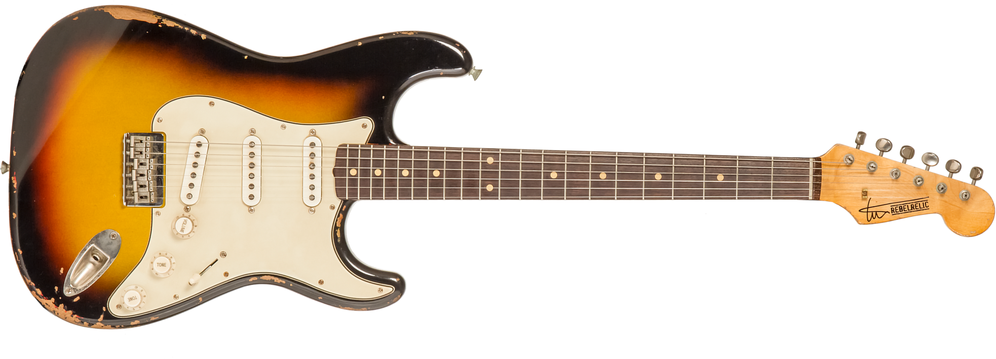 Rebelrelic S-series 1961 Hardtail 3s Ht Rw #231008 - 3-tone Sunburst - E-Gitarre in Str-Form - Main picture
