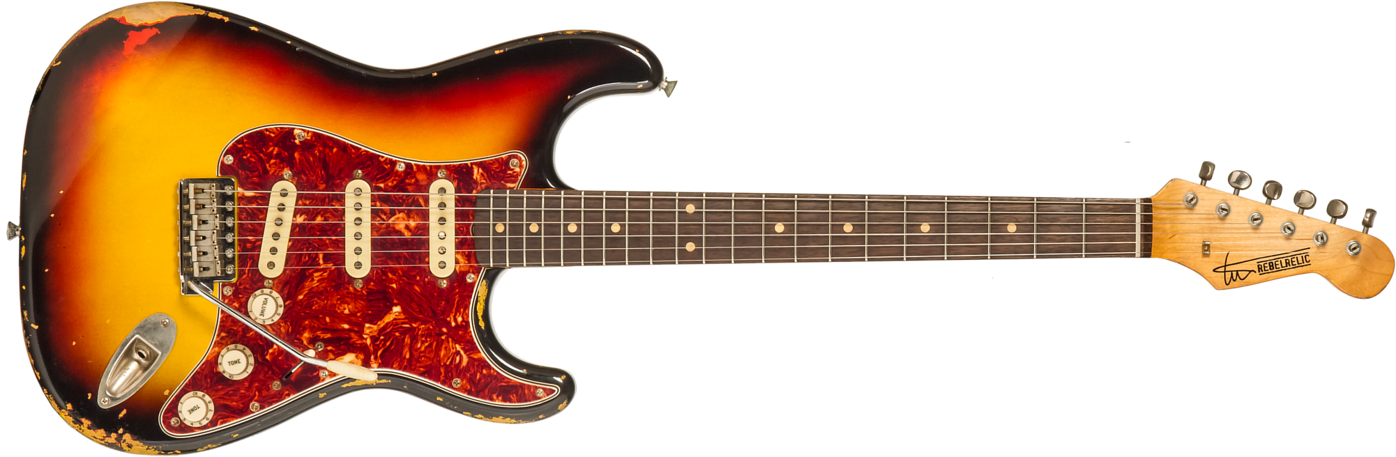 Rebelrelic S-series 1962 3s Trem Rw #231009 - 3-tone Sunburst - E-Gitarre in Str-Form - Main picture