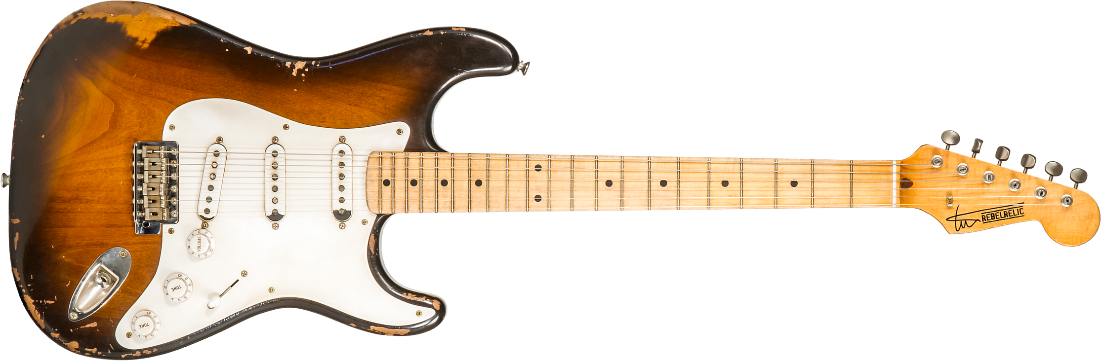 Rebelrelic S-series 54 3s Trem Mn #230103 - Medium Aged 2-tone Sunburst - E-Gitarre in Str-Form - Main picture
