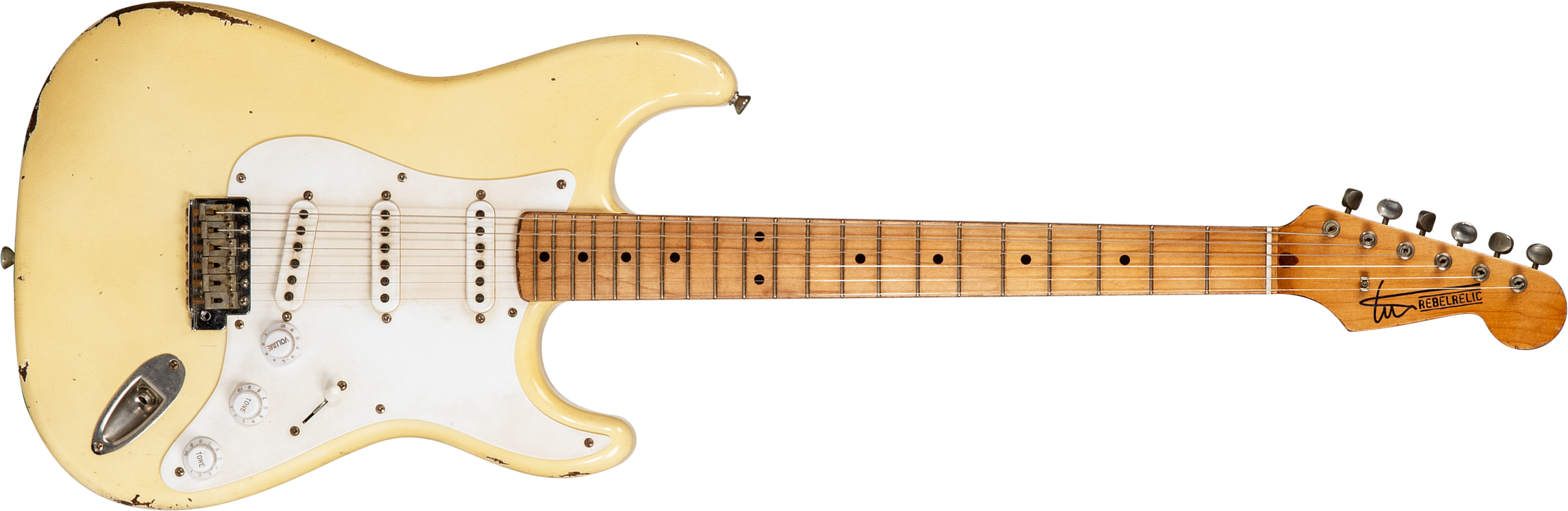 Rebelrelic S-series 55 3s Trem Mn #62191 - Light Aged Banana - E-Gitarre in Str-Form - Main picture