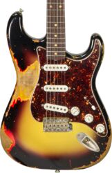 E-gitarre in str-form Rebelrelic S-Series 62 #62110 - Heavy aging 3-tone sunburst