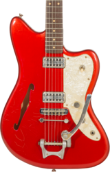 Semi-hollow e-gitarre Rebelrelic Wrangler #62175 - Light aged candy apple red