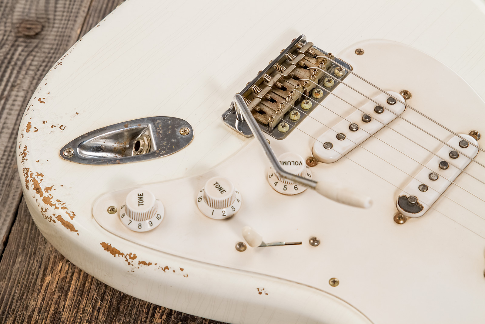 Rebelrelic S-series 1955 3s Trem Mn #240401 - Olympic White - E-Gitarre in Str-Form - Variation 5