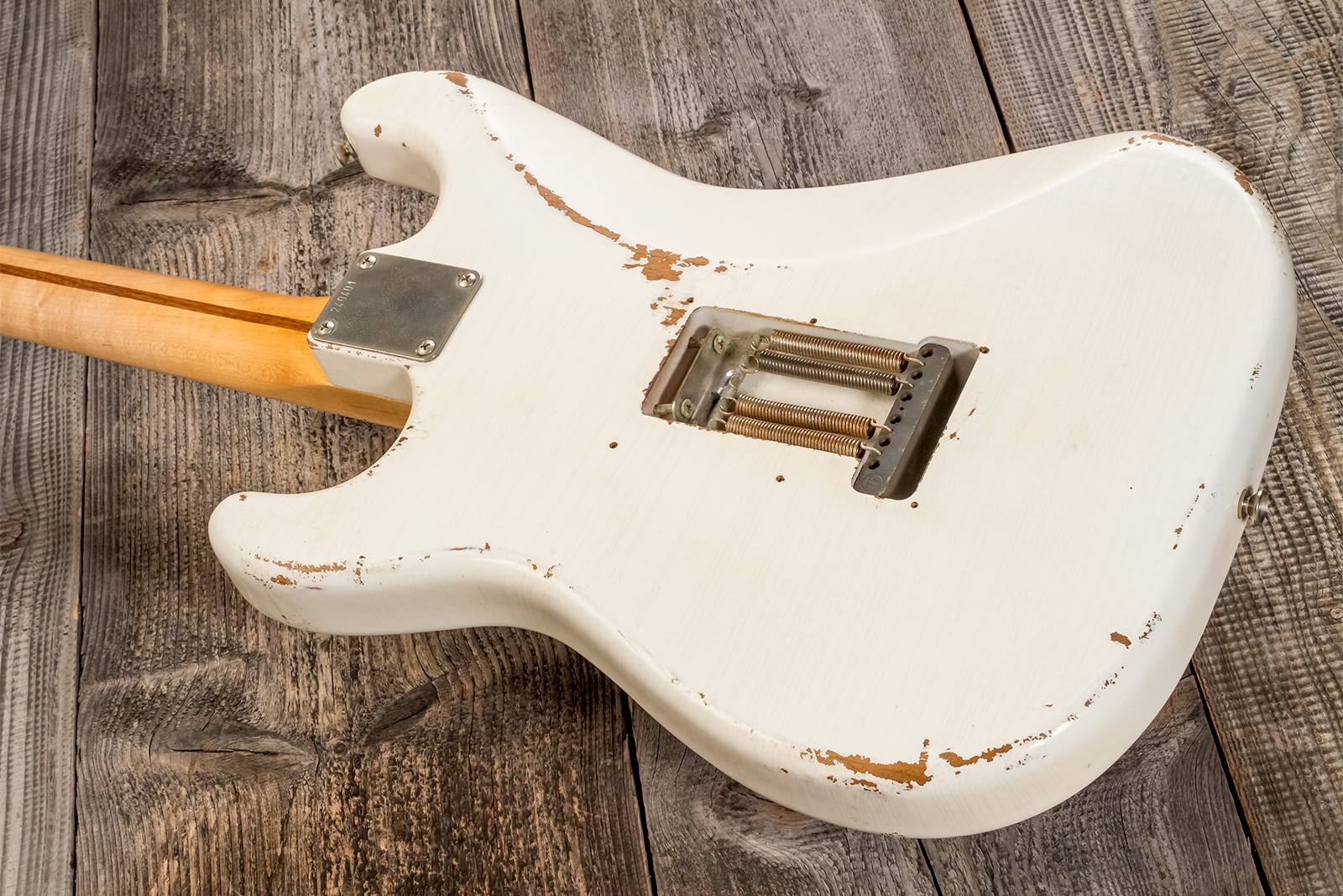 Rebelrelic S-series 1955 3s Trem Mn #240401 - Olympic White - E-Gitarre in Str-Form - Variation 6