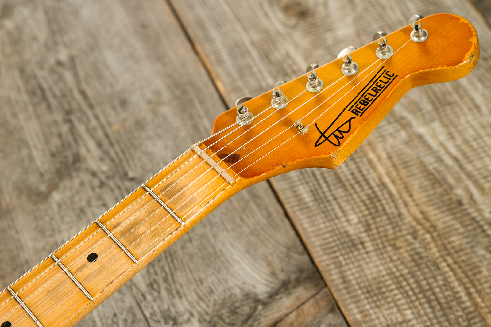 Rebelrelic S-series 1955 3s Trem Mn #240401 - Olympic White - E-Gitarre in Str-Form - Variation 8