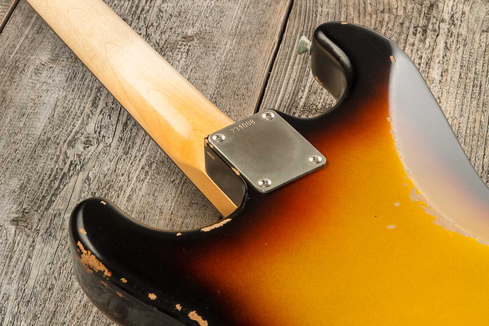 Rebelrelic S-series 1961 Hardtail 3s Ht Rw #231008 - 3-tone Sunburst - E-Gitarre in Str-Form - Variation 6