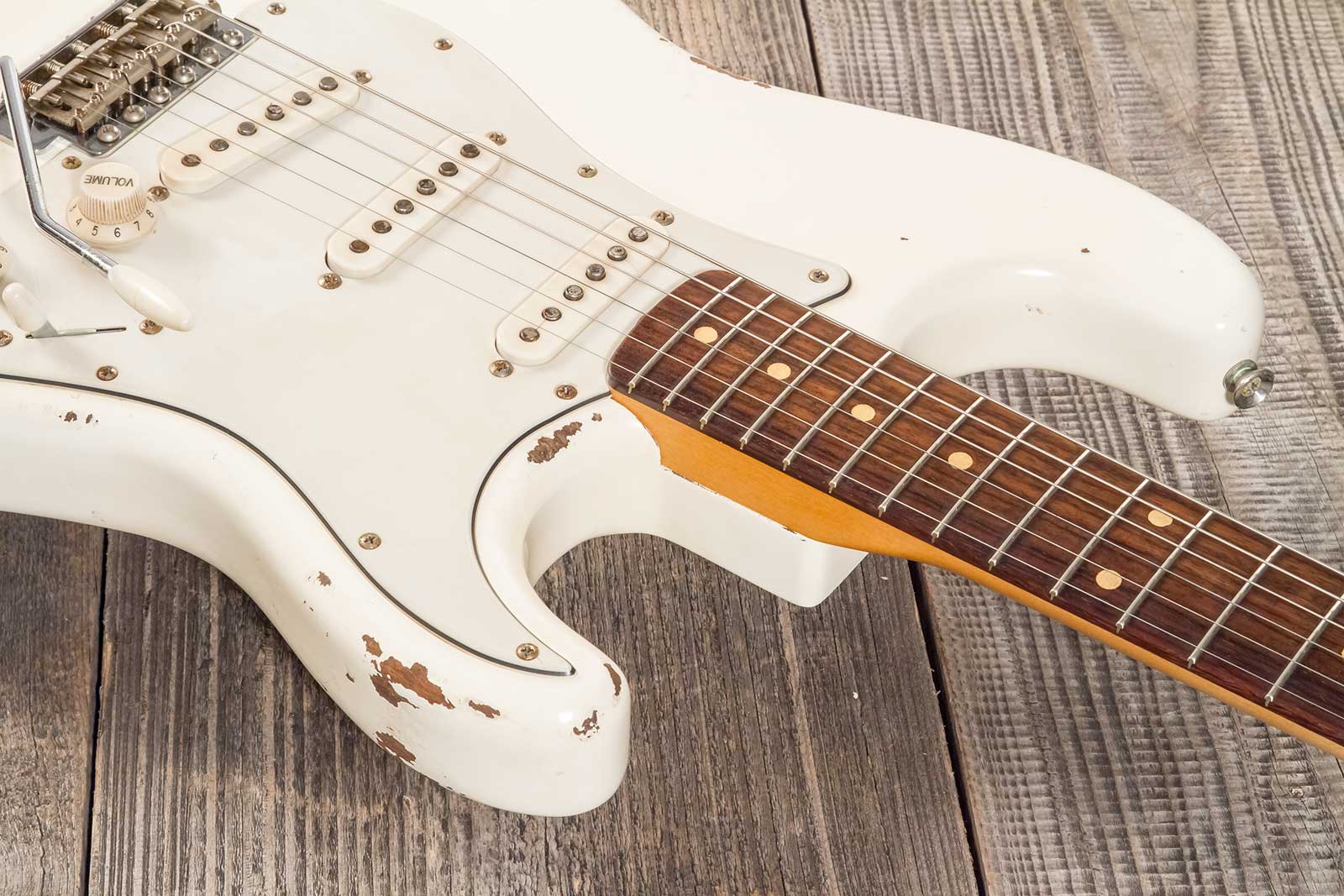 Rebelrelic S-series 1962 3s Trem Rw #231002 - Olympic White - E-Gitarre in Str-Form - Variation 3