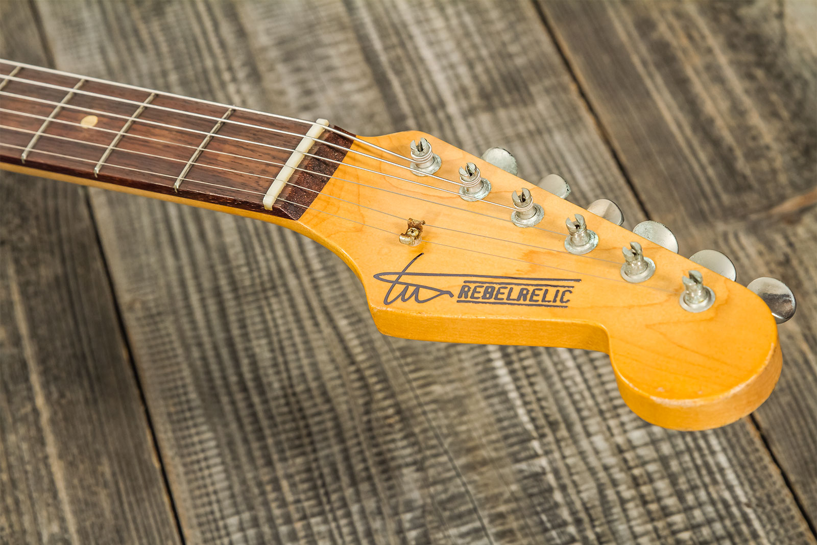 Rebelrelic S-series 62 3s Trem Rw #230203 - Light Aged Sherwood Forest Green - E-Gitarre in Str-Form - Variation 8