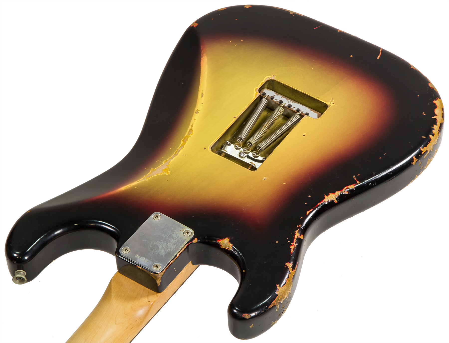 Rebelrelic S-series 62 Rw #62110 - Heavy Aging 3-tone Sunburst - E-Gitarre in Str-Form - Variation 3