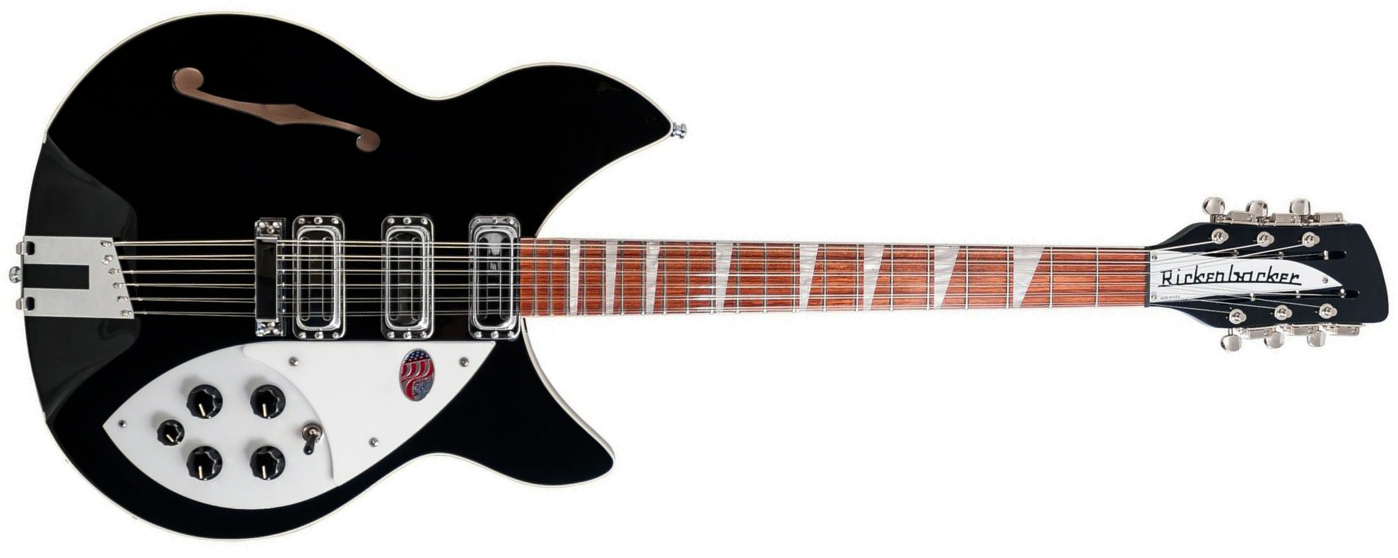 Rickenbacker Model 1993 Plus Jg 12c 2h Ht Rw - Jetglo - Semi-Hollow E-Gitarre - Main picture