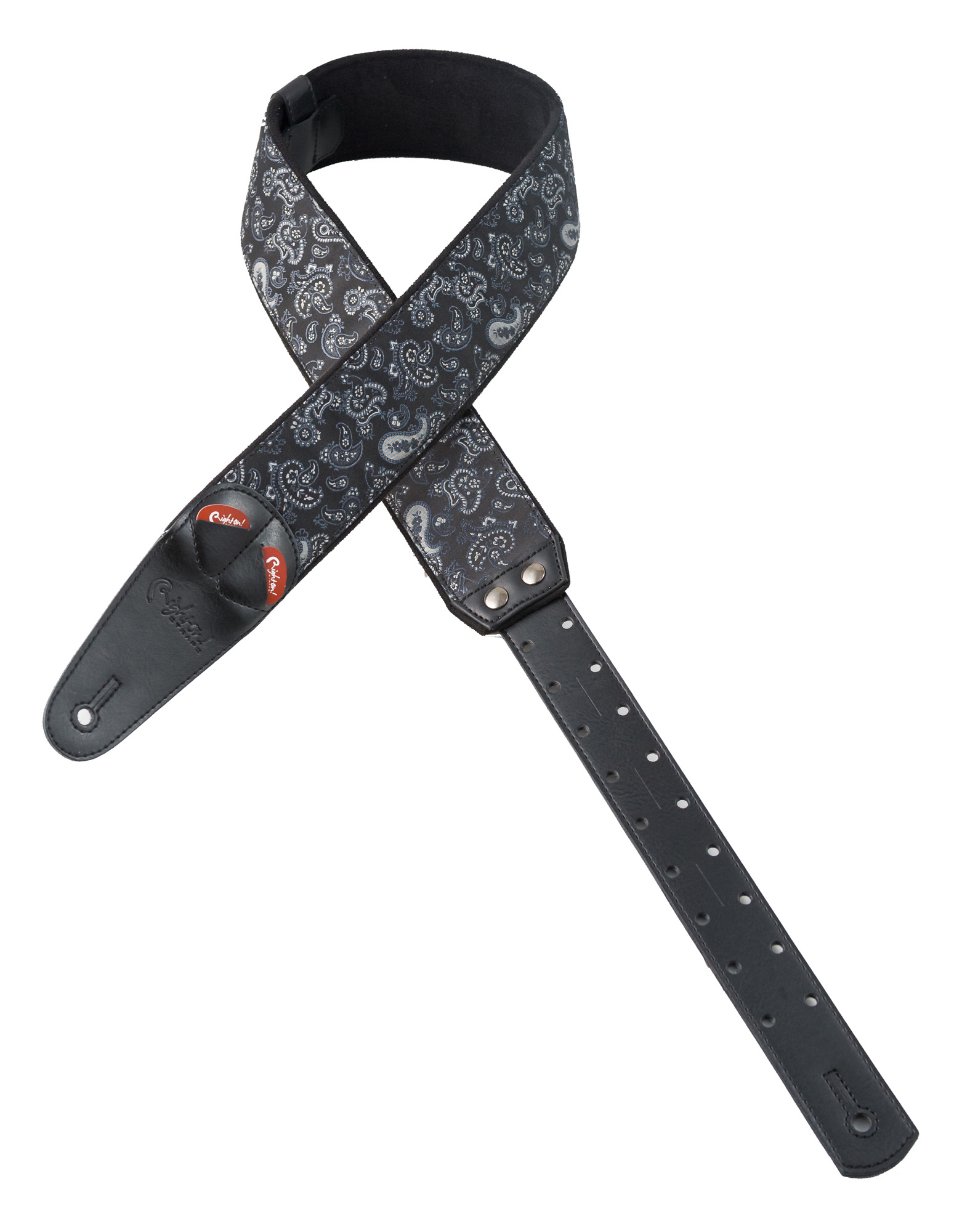 Righton Straps Courroie Vegan Paisley Noir - Gitarrengurt - Variation 1