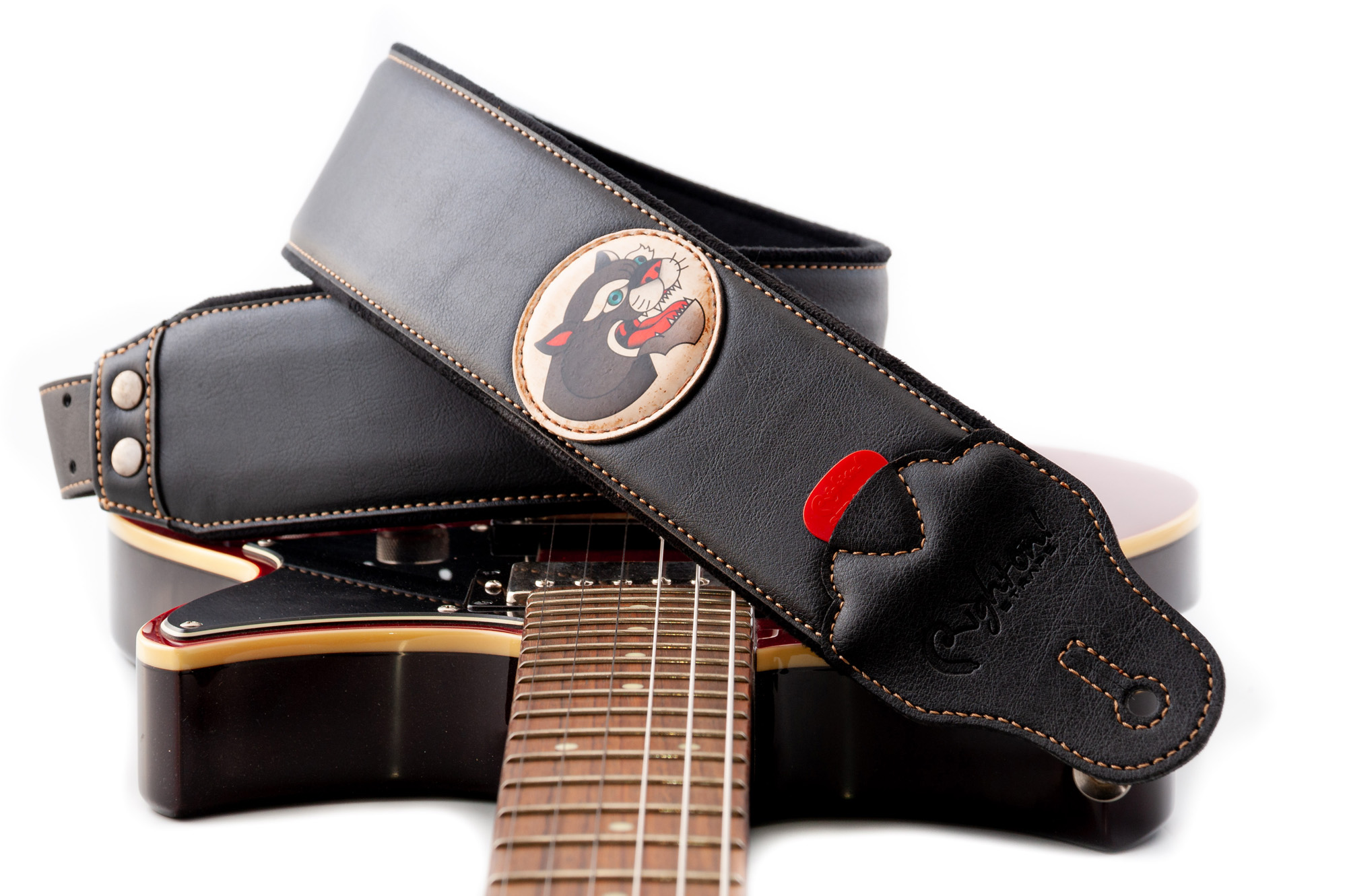 Righton Straps Courroie Vegan Tatoo Panther - Gitarrengurt - Variation 5